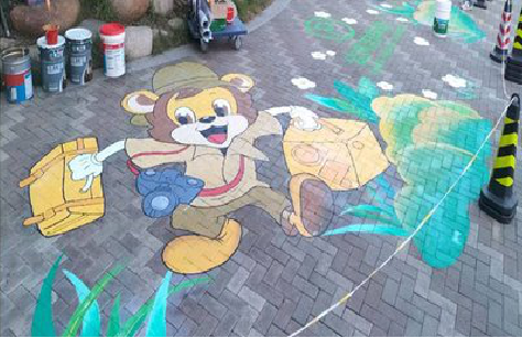 建宁夏季画地面彩绘会遇到的问题