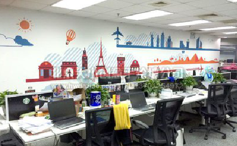 建宁教你设计办公室墙绘的方法。