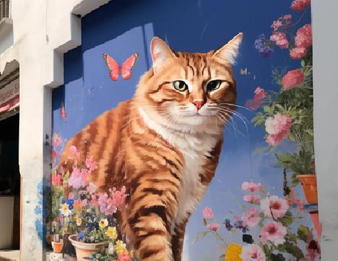 建宁自己绘制有个性的手绘墙