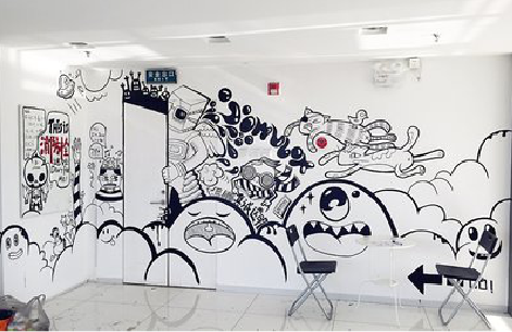 建宁手绘墙并非传统涂鸦。